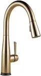 Delta Lenta : Single-Handle Pull-Down Kitchen Faucet with Touch2O Technology - Champagne Bronze