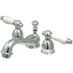 Kingston Brass KS3951PL Restoration Mini-Widespread Bathroom Faucet Polished Chrome