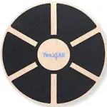 Yes4all Wooden Balance Board Wobble Exercise Balance Trainer, Black