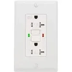 Anko GFCI Outlet, 20A 125V White Tamper-Resistant Electrical Outlet