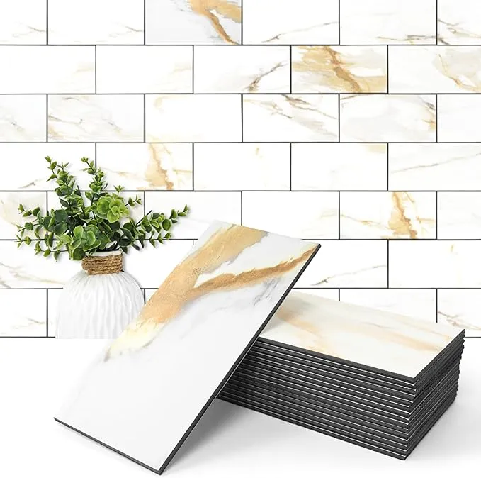 Art3d 102-Piece Peel and Stick Wall Tile for Kitchen Backsplash Bathroom ...