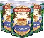 Blueberry Pancake & Waffle Mix by Birch Benders, Made with Real Blueberries, Just Add Water, Non-GMO, Dairy Free, Just Add Water,14 oz (Pack of 3)