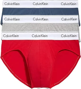 CALVIN KLEIN COTTON STRETCH UNDERWEAR 3-PACK HIP BRIEF, Multicolor, XL