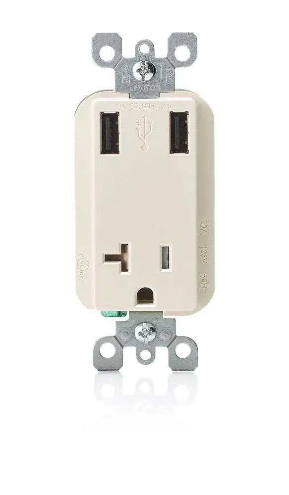 Leviton T5830-T 20A USB Receptacle