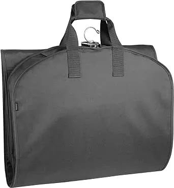 WallyBags 60" Premium Tri-Fold Travel Garment Bag with Pocket - Black