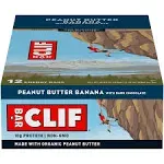 Clif Bar Non-GMO Energy Bars Peanut Butter Banana with Dark Chocolate 10 Bars