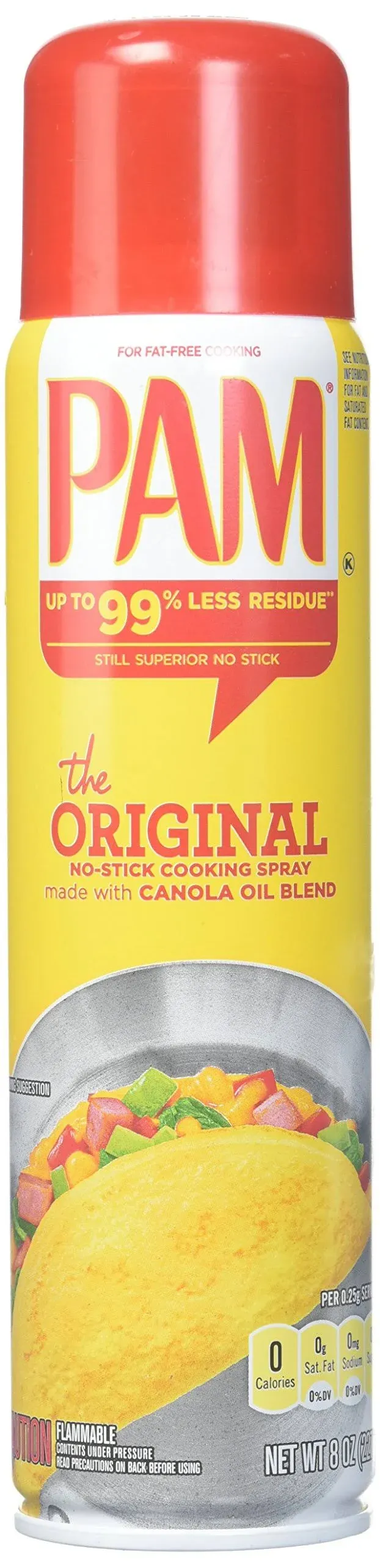 PAM Original Canola Oil Blend Non stick Cooking &amp; Baking Spray 8 oz NEW