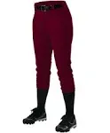 Alleson Athletic 605PBW Women's Belt Loop Fast-Pitch Pants - White - S