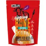 LonoLife Low-Sodium Grass-Fed Beef Bone Broth Powder with 10g Protein, 8 oz Bulk