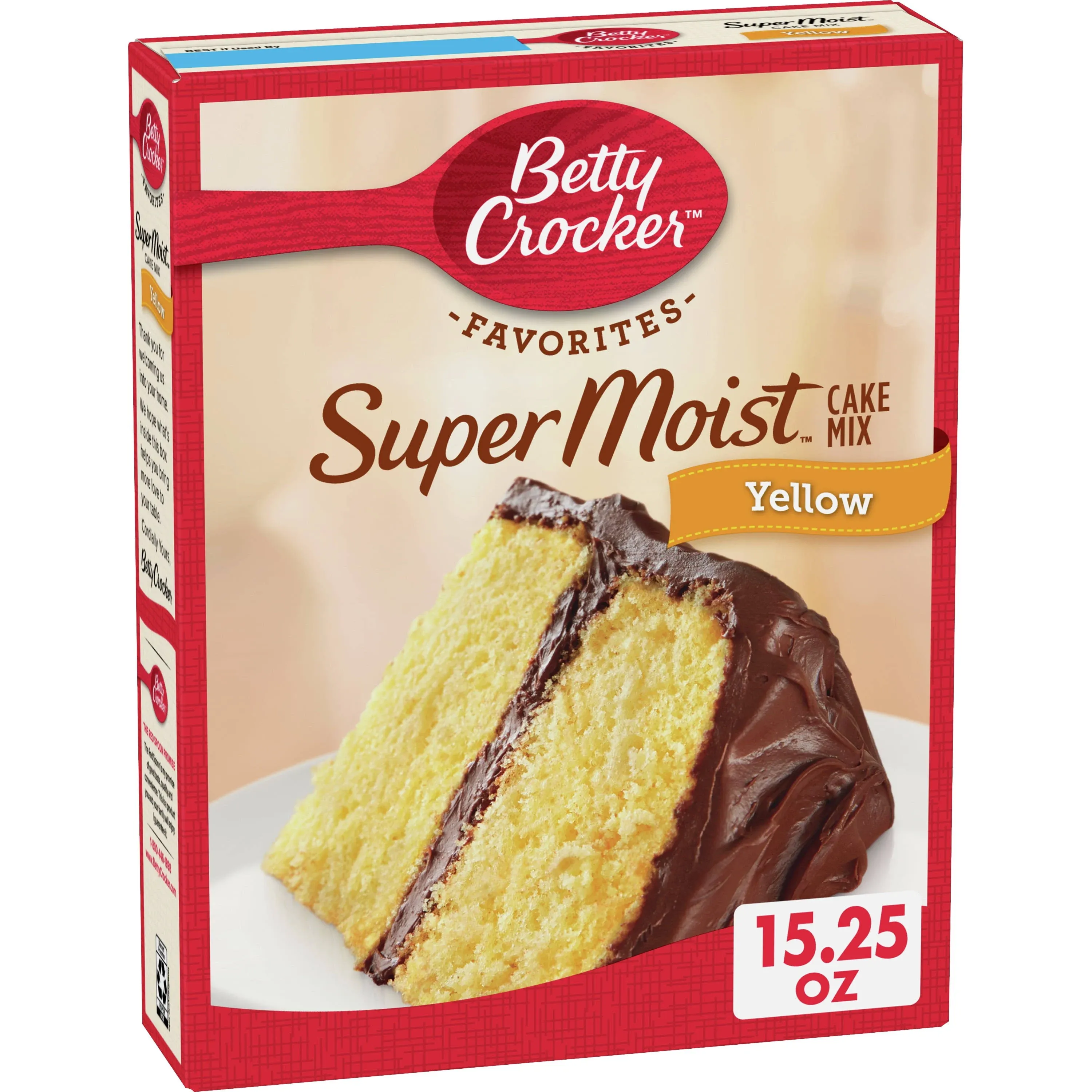 Betty Crocker Super Moist Cake Mix, Yellow - 15.25 oz