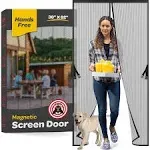 Sewanta Hands-Free Magnetic Screen Door, Heavy Duty, Self Sealing Screen Door Mesh Protector, Pet and Kid-Friendly