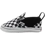 Vans Slip On V Crib Infant Skate Shoes (Black/White)