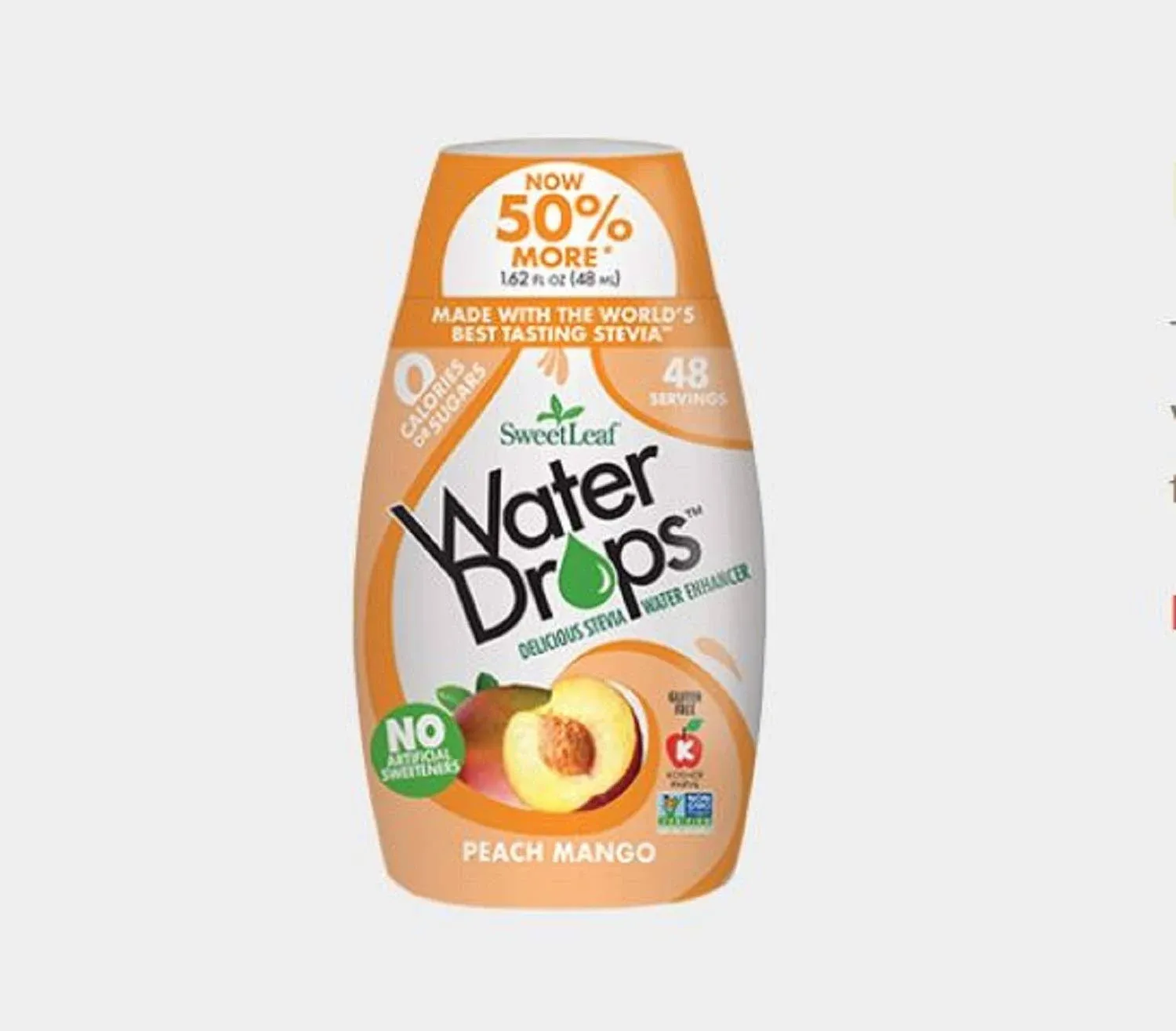 Sweetleaf Stevia Natural Water Drops Peach Mango