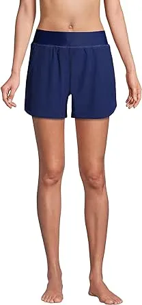 Lands' End Women's Curvy Fit Quick Dry Swim Shorts with Panty