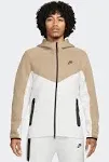 Nike Men's Tech Fleece Full-Zip Windrunner Hoodie, Large, Summit White