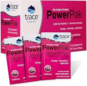 Trace Minerals Electrolyte Stamina Power Pak Non-GMO Pom-Blueberry 30 Packets