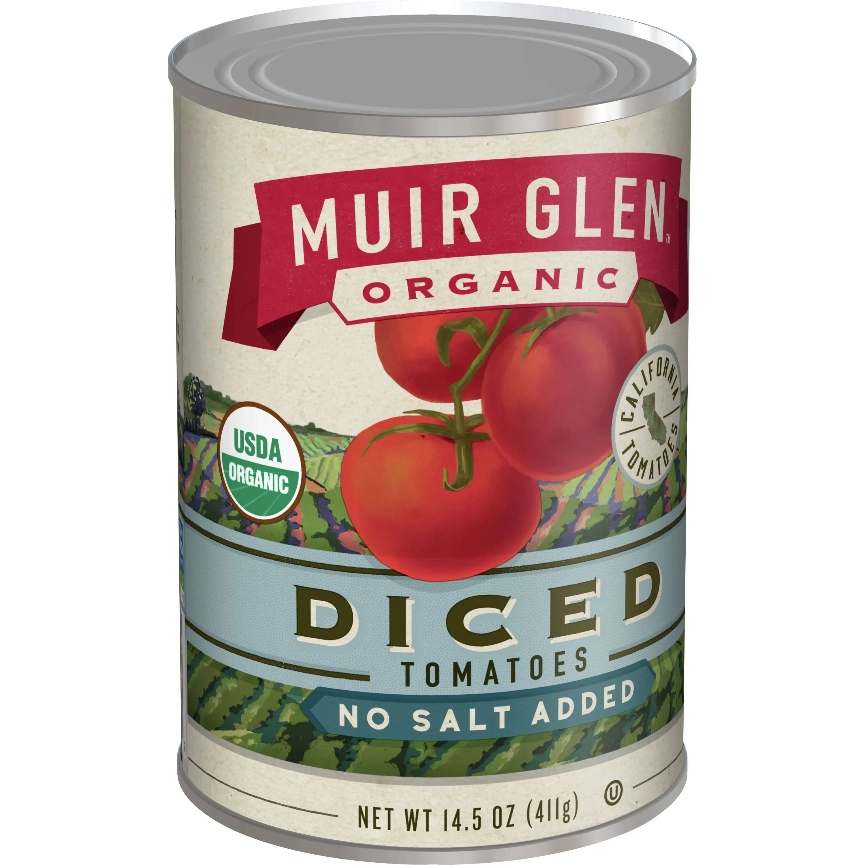 Muir Glen Diced Tomatoes, Organic, No Salt Added - 14.5 oz