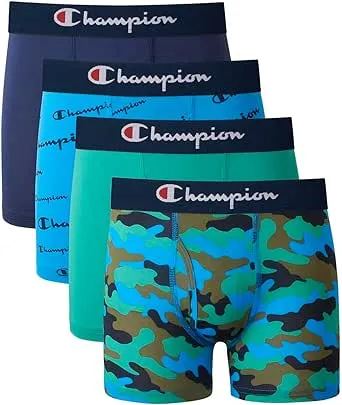 Champion boys Everyday Active Stretch Boxer Briefs, Assorted 4-Pack