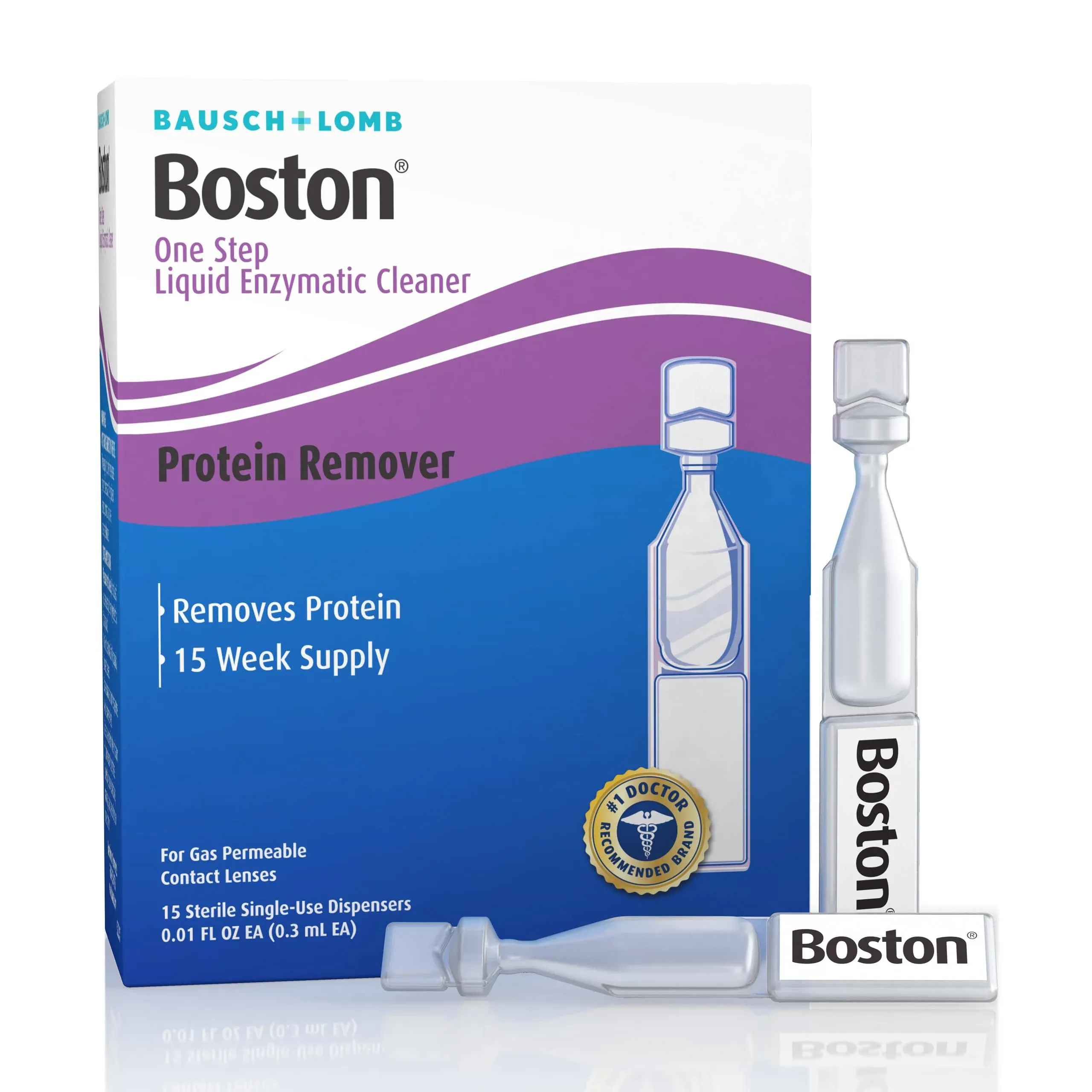 Boston One Step Liquid Enzymatic Cleaner Sterile Single Use Dispensers - 12 ea