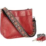 Crossbody Bag for Women Trendy - Vegan Leather Shoulder Purse, Medium Hobo Bag with 2 Strap