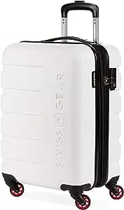 Swissgear 7366 18" Expandable Carry On Hardside Spinner Luggage White