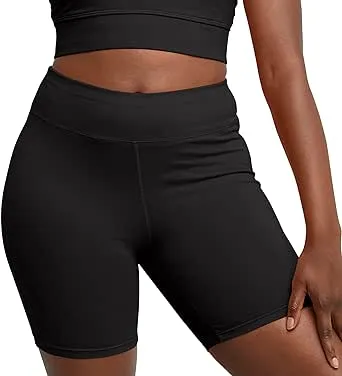 Hanes Women's Stretch Jersey Bike Shorts Black