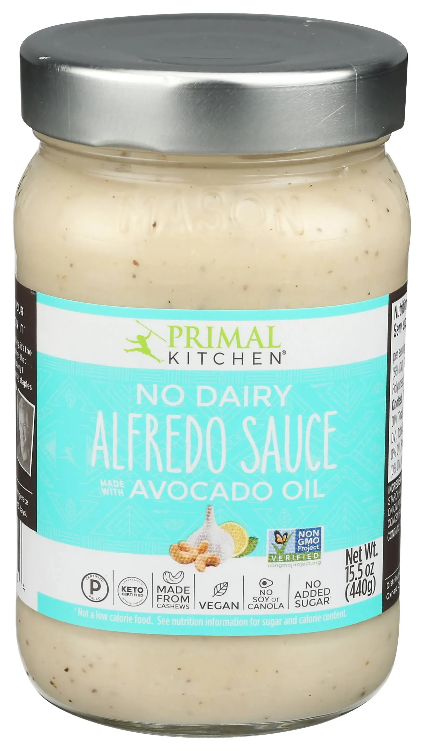 Primal Kitchen Alfredo Sauce, No Dairy - 15.5 oz