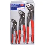 Knipex Cobra 3 Piece Adjustable Plier Set 002006US1 7&#034; 10&#034; 12&#034; Water Pump Pliers