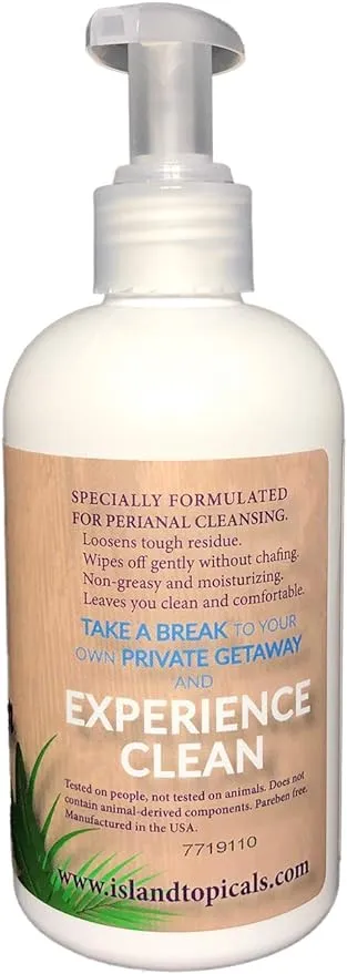 Island Topicals Wiping Lotion | Experience Clean | The Cleaner Way to Use Toilet Paper | 8 fl oz Bottle (Unscented)