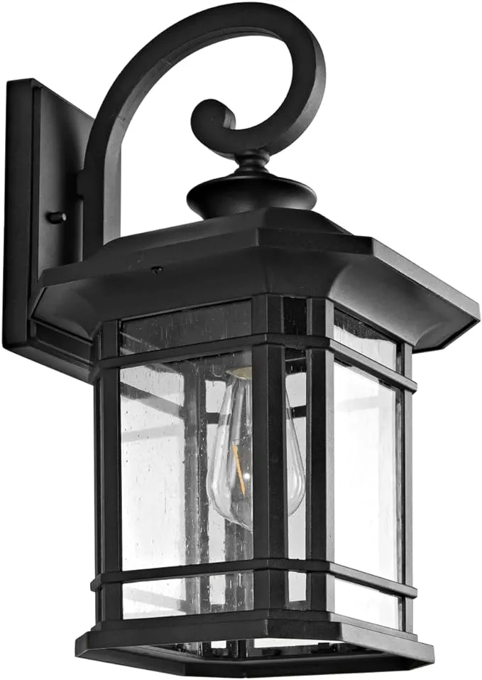 SAFAVIEH PLT4011A Lighting Cendra Black Wall (LED Bulb Included) Outdoor Lantern