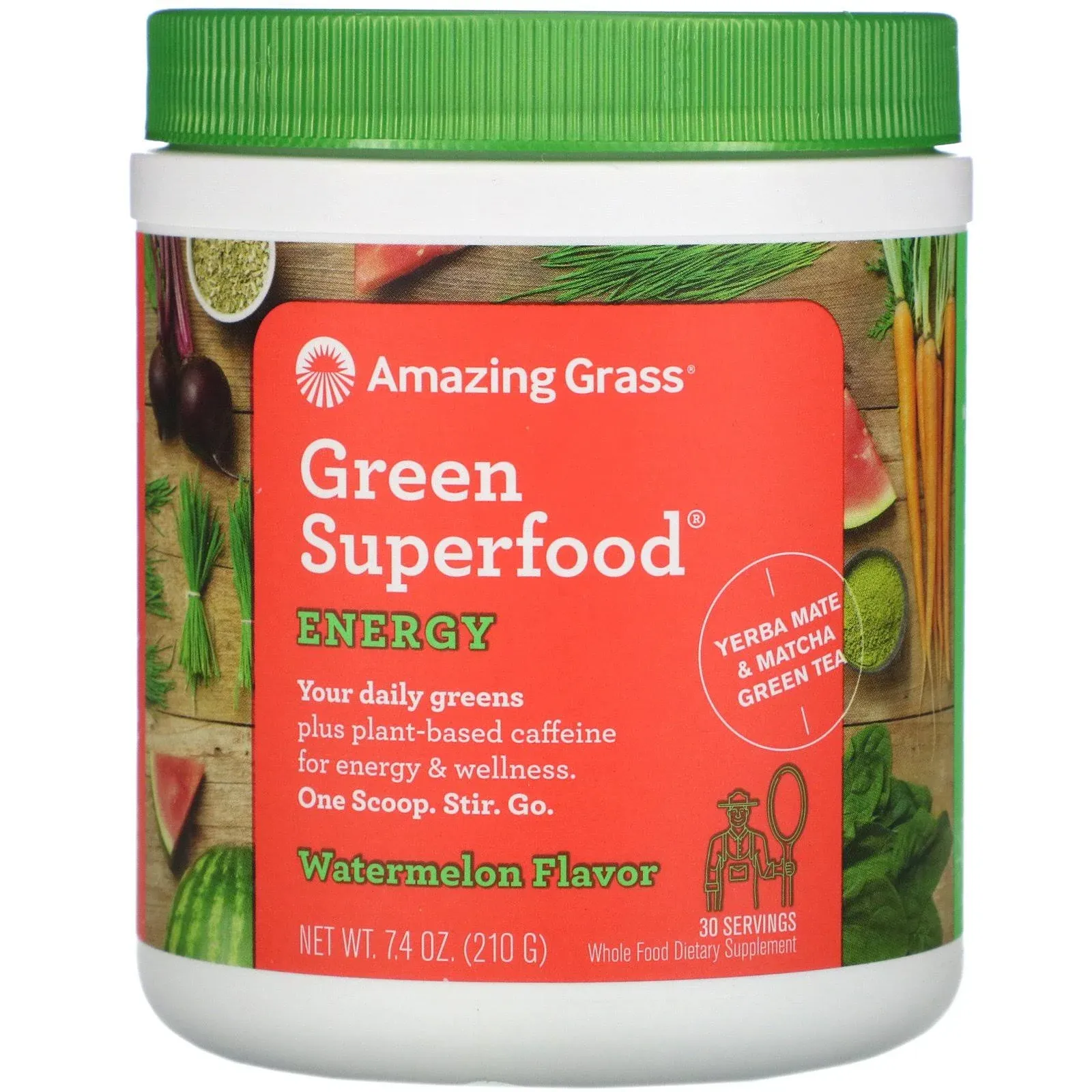 Amazing Grass , Energy Watermelon Green Superfood 7.4 oz