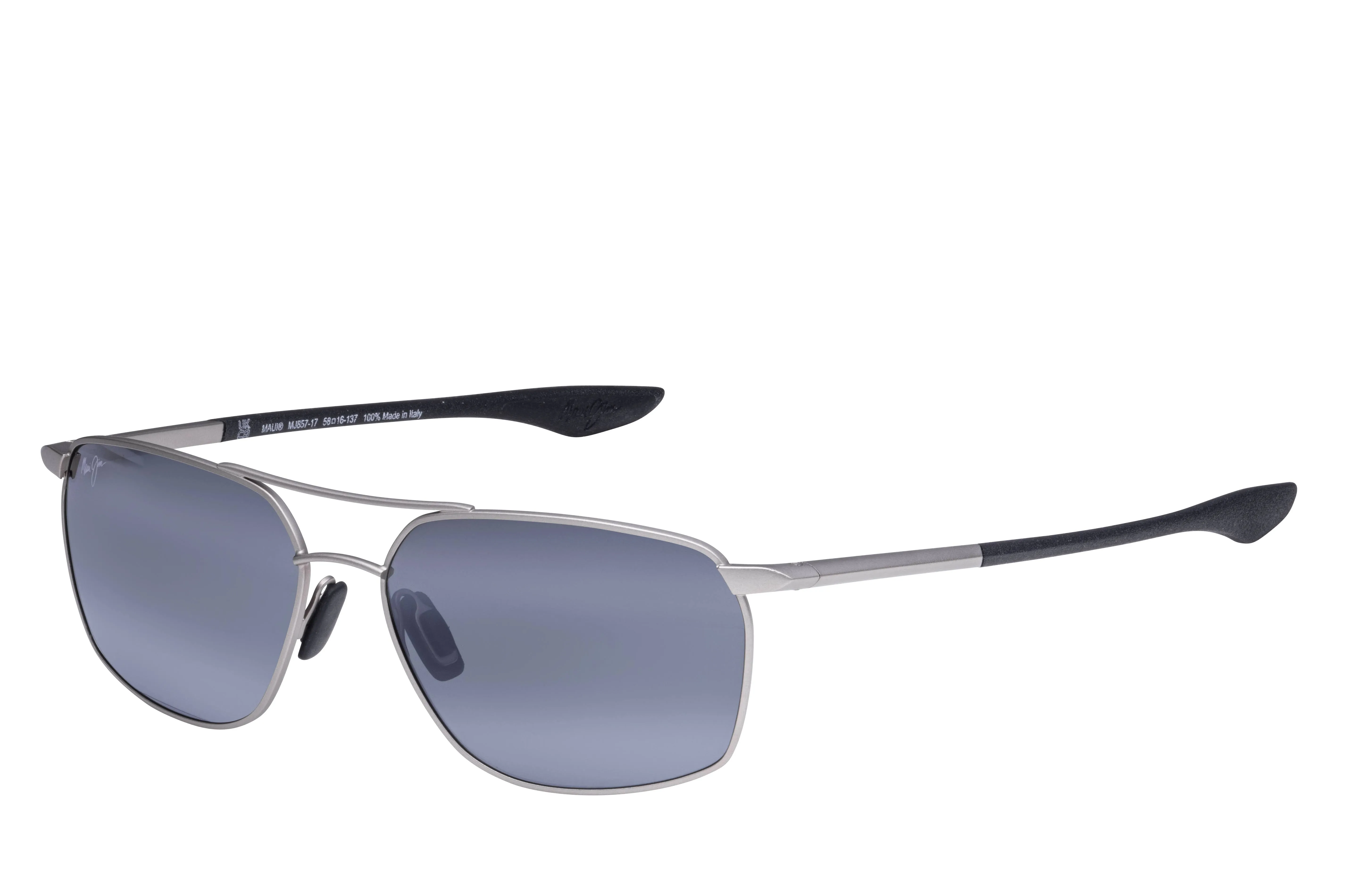 Maui Jim Puu Kukui Polarized Sunglasses Silver Grey