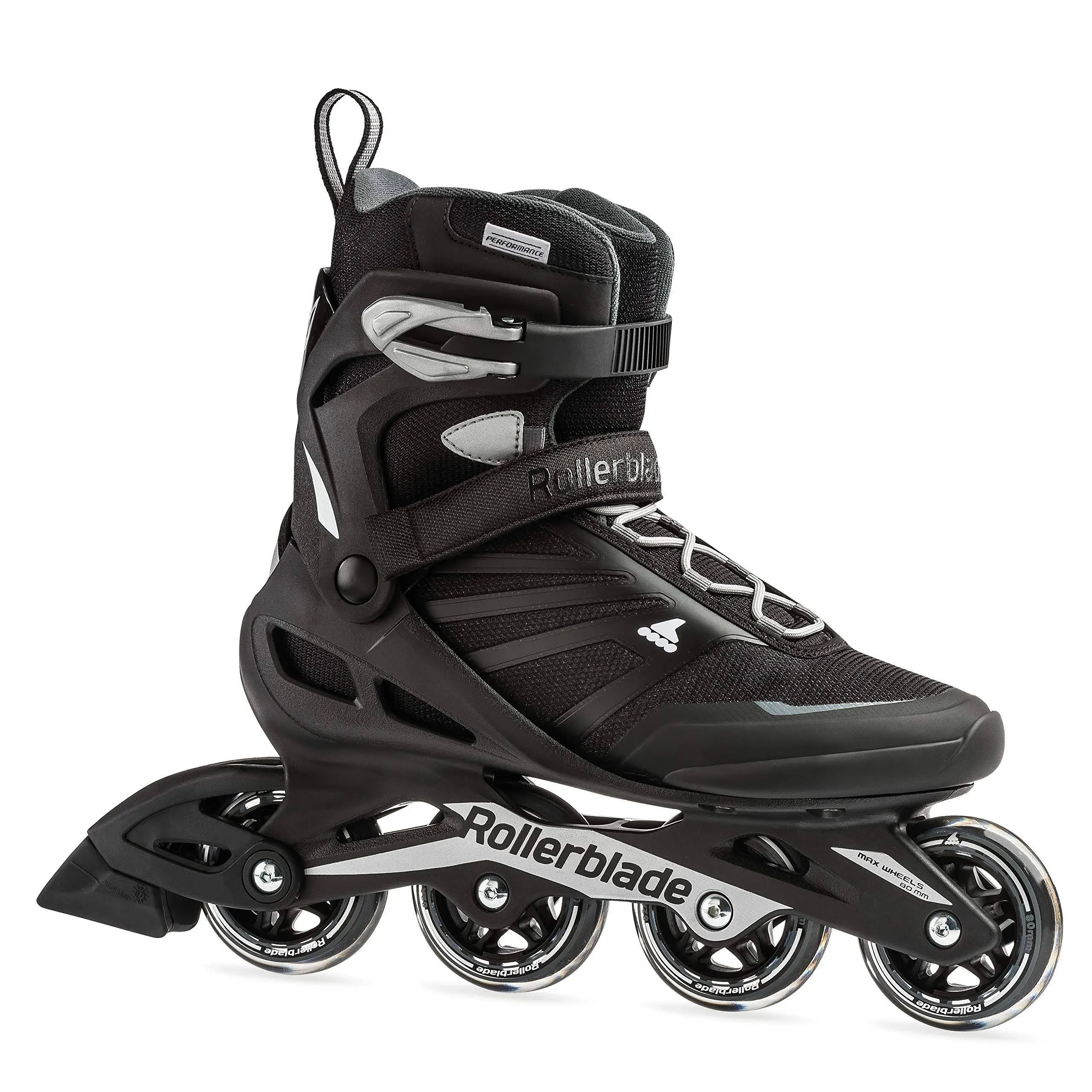 Rollerblade Zetrablade Mens Adult Fitness Inline Skate, Black/Silver, 7-Open Box