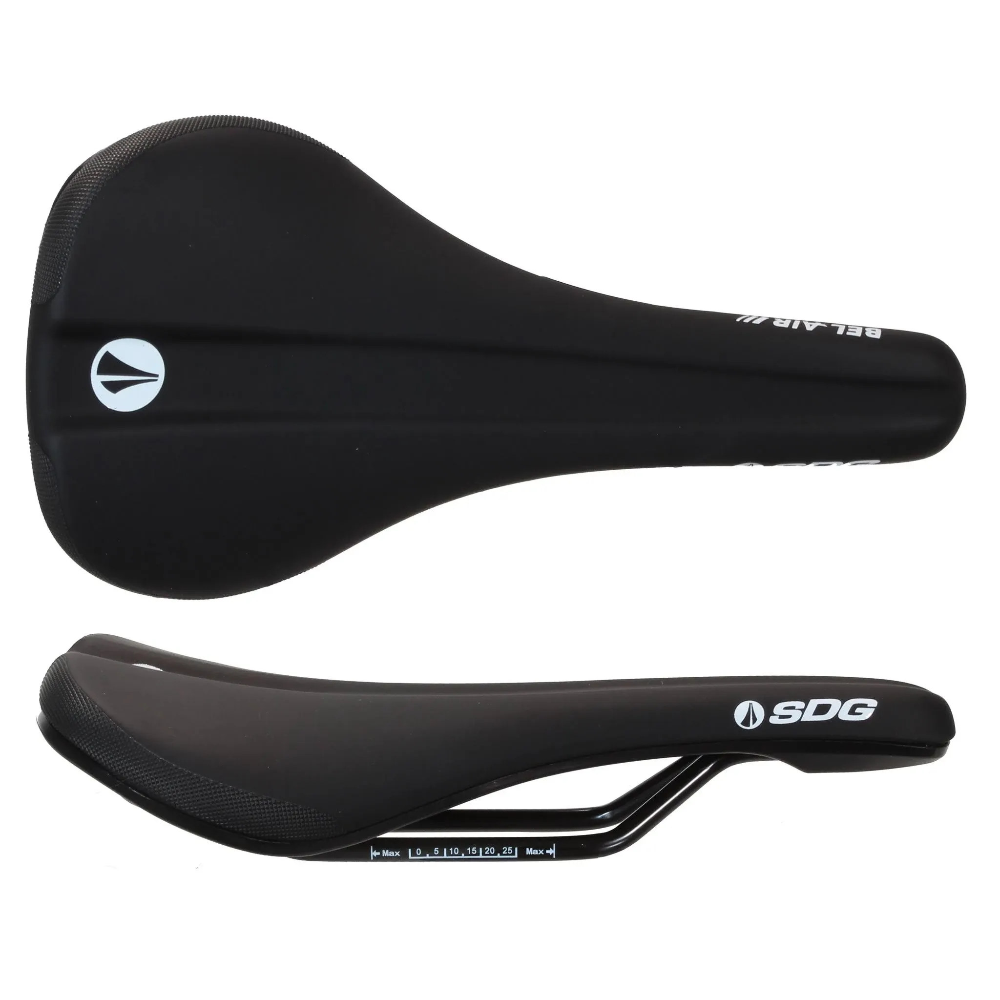 SDG Components Bel-Air V3 Saddle Steel Rails Black