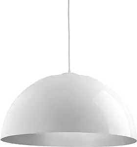 Progress Lighting Dome White Steel/Metal 1-light Pendant