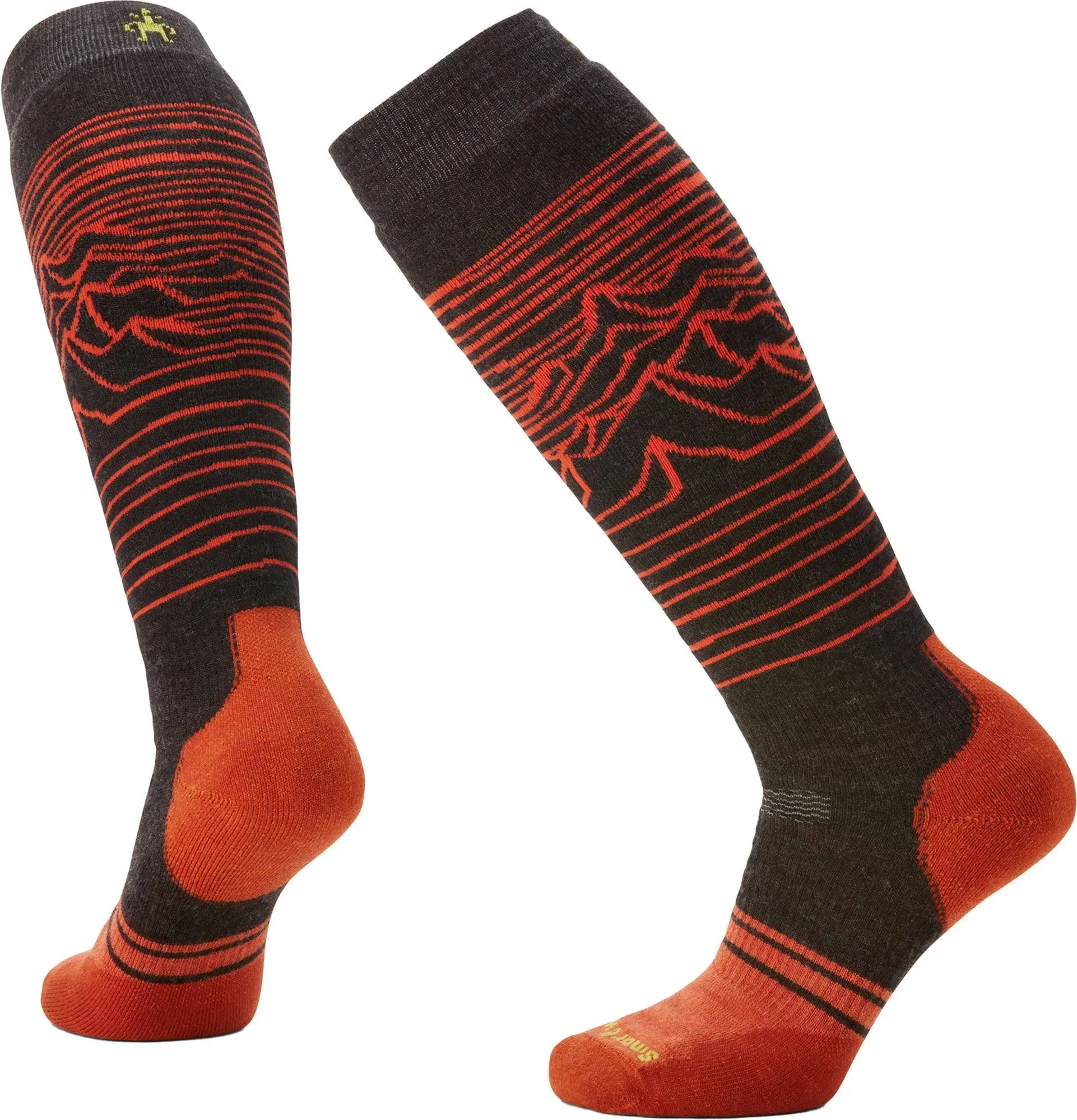 Smartwool Snowboard Full Cushion Iguchi Pattern Socks Charcoal / L