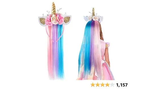 Lorfancy Unicorn Headband for Girls Unicorn Costume Birthday Halloween Party Unicorn Party Supplies Favors