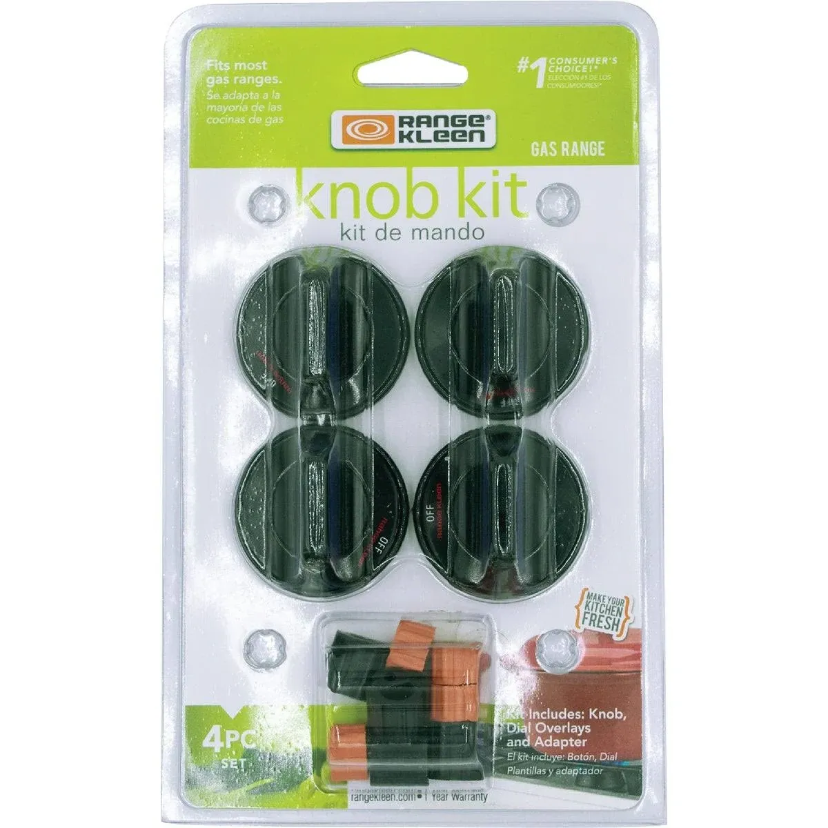 Range Kleen Plastic Replacement Knob Kit