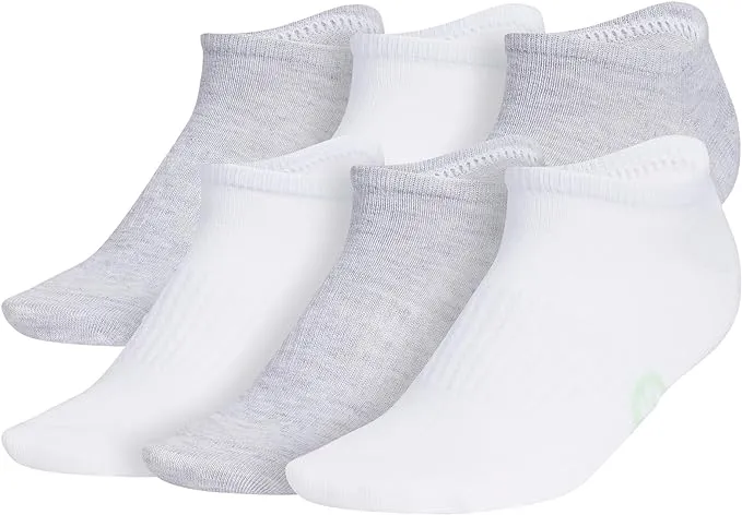 Women's Adidas Superlite Classic 6-Pack No Show Socks, Size: 5-10, White