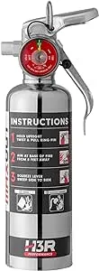 H3R MX100C 1 lb Chrome Dry Chemical Fire Extinguisher