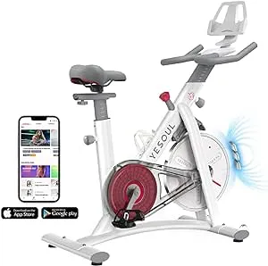 Yesoul Black Exercise Bike for Home,Smart White Cycling Bike Magnetic Stationary Bike, Low Noise Indoor Cycling Bike for Home Gym Electric Stationary Bike with Tablet Mount & Comfortable Seat Cushion for Women Apartment Workout Bike for Fitness