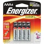 Energizer MAX AAA Alkaline Battery - 4 pack