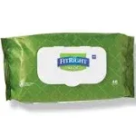 Medline FitRight Select Premium Personal Cleansing Wipes, 8 x 12, Fragrance-Free, White, 48/Pack