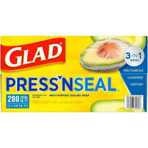 Glad Press N Seal Plastic Wrap 2 pk./140 sq. ft. | ShelHealth