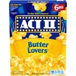 ACT II Microwave Popcorn - 6 count, 16.5 oz box