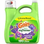 Gain Liquid Fabric Conditioner, Moonlight Breeze Fabric Softener, 190 loads, 140