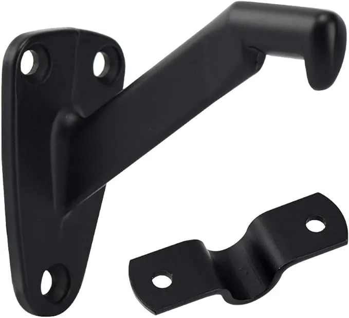 Cooking Master Cooking Master Home Master Hardware Handrail Stair Brackets Heavy Duty Staircase Hand Rail Bracket Matte Black 6 Pack