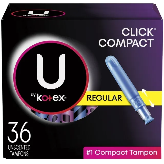 U by Kotex Click Compact Regular Unscented Tampons