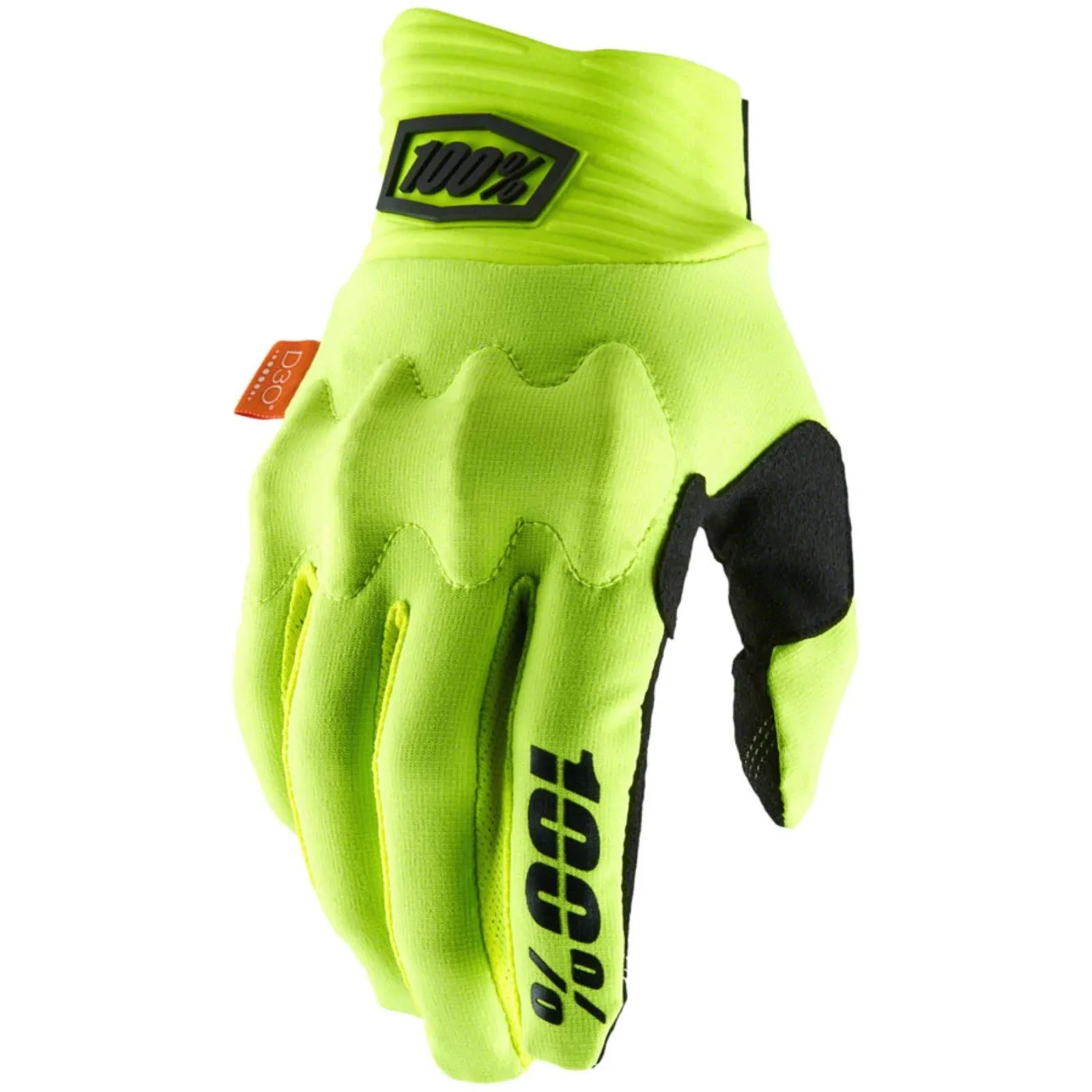 100% Cognito Gloves, Fluo Yellow/Black / XL