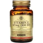 Solgar, Naturally Sourced Vitamin E, 67 mg (100 IU), 100 Softgels - Globevitamin